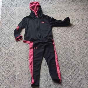 Under Armour Black and Pink Kids Matching Set